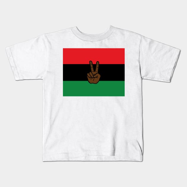 Pan African flag Juneteenth black freedom liberation Kids T-Shirt by Nalidsa